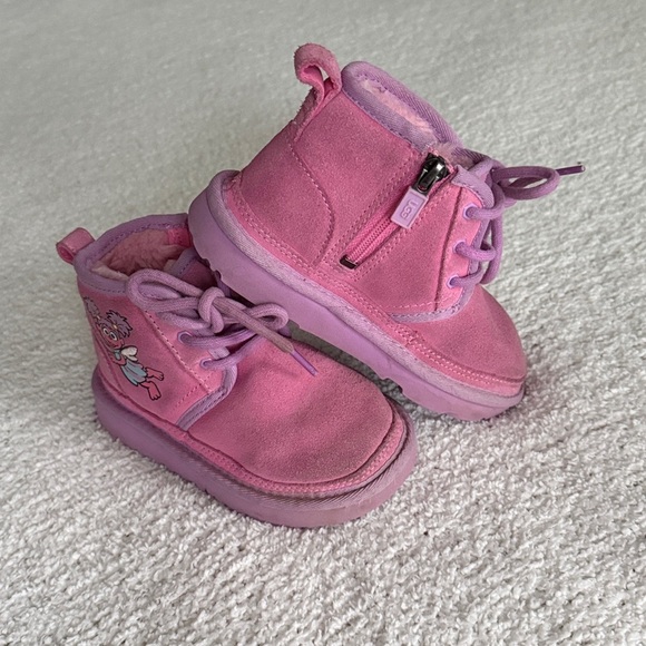 Ugg X Sesame Street Abby Neumel  Pink Toddler Girl Boots with Cartoon Design 10T - Picture 12 of 14